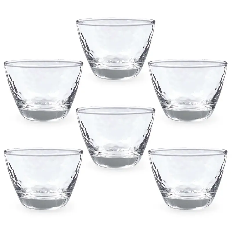 Textured Glass Sake Cups – 2.5 Fl Oz Each, 6-Piece Set 1