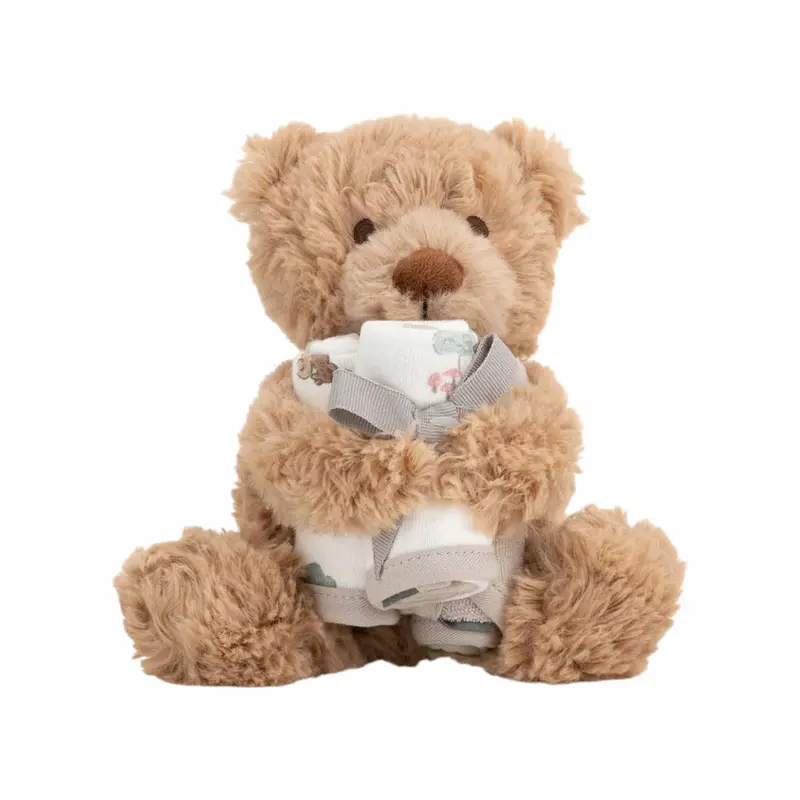 The Little Linen Co Willow Bear Plush Toy & Washing Buddy 1