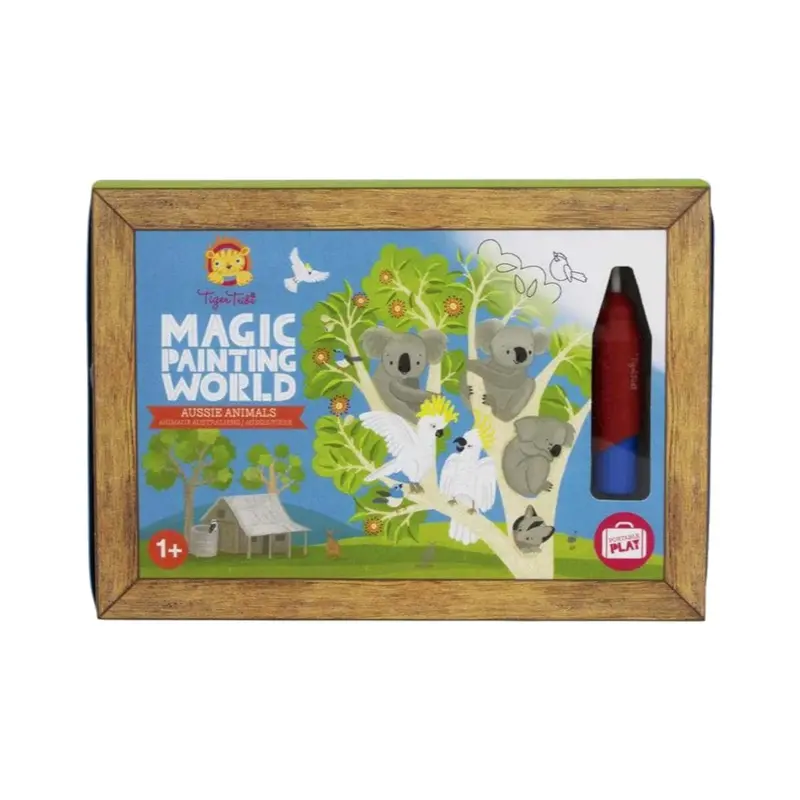 Tiger Tribe Aussie Animals Magic Paint Set – Reusable Water-Reveal Art Kit 1