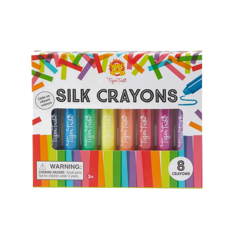 Tiger Tribe Silk Crayons – Smooth, Non-Toxic Art Supplies For Children 1