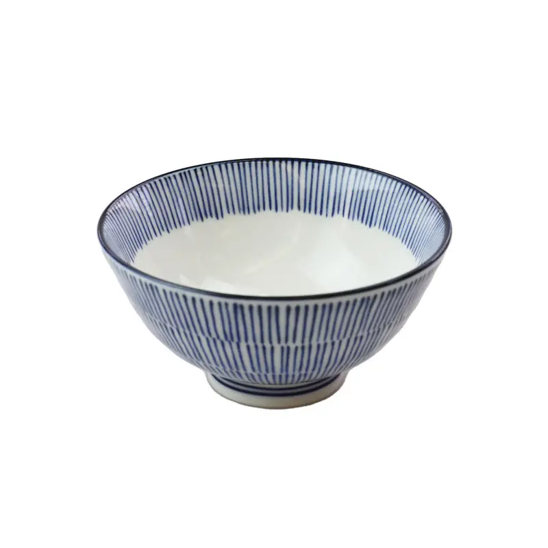 Tokusa Blue-Lined Chawan Rice Bowl – 9 Fl Oz, 4.5-Inch Diameter 1