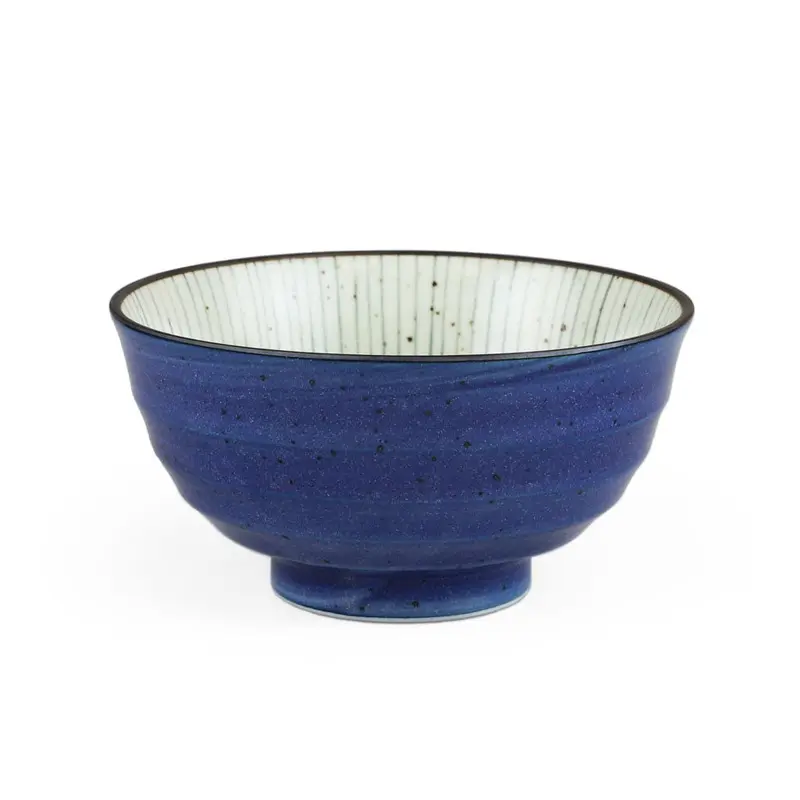 Tokusa Blue-Lined Donburi Rice Bowl – 35 Oz, 6.73-Inch Diameter 1