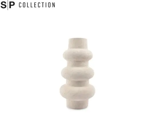 Tubo White Ceramic Vase – 21×38.5 Cm Tapered Design 1