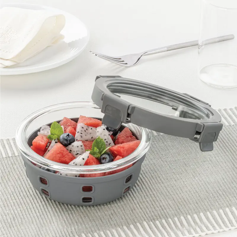 Tuff-Glass Klip N Store Plus Round Food Storage Container 1