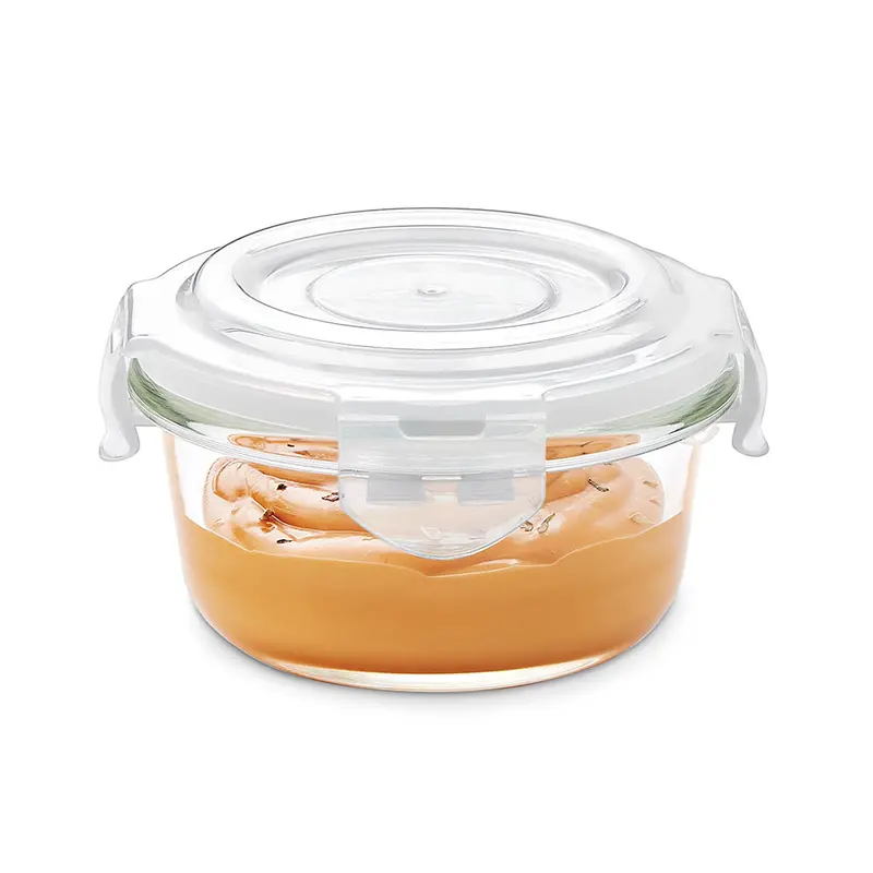 Tuff-Glass Klip N Store Round Glass Storage Jar – Bpa-Free 1