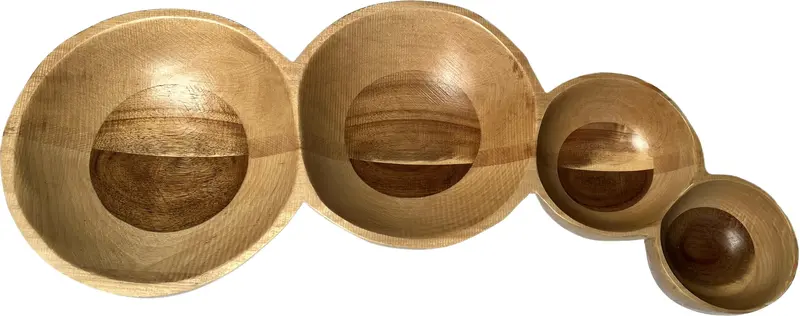 Two-Tone Maple And Walnut Serving Tray – Mountain Woods Natural Wood Accent Piece (18 Inches) 1