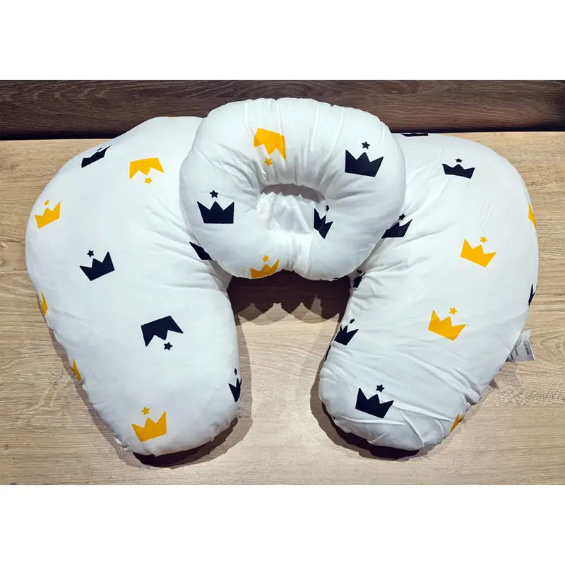 U-Shaped White Castles Nursing Pillow For Comfortable Feeding 1
