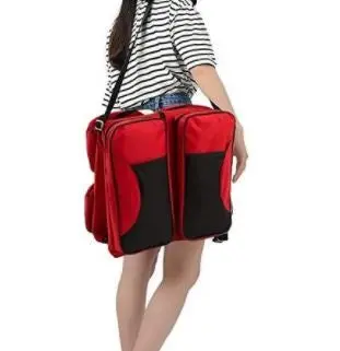 Versatile 2-In-1 Travel Baby Bag – Vibrant Red 1