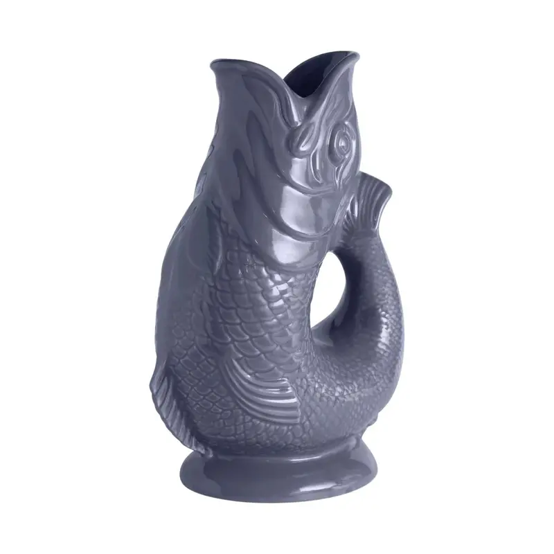 Wade Pottery Fish-Shaped Pitcher – French Grey, 1.2 Litre Capacity 1