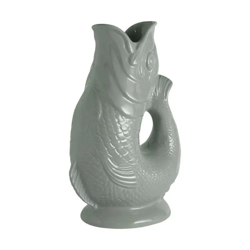 Wade Pottery Fish-Shaped Pitcher – Sage Green Glaze, 1.2 Litre 1