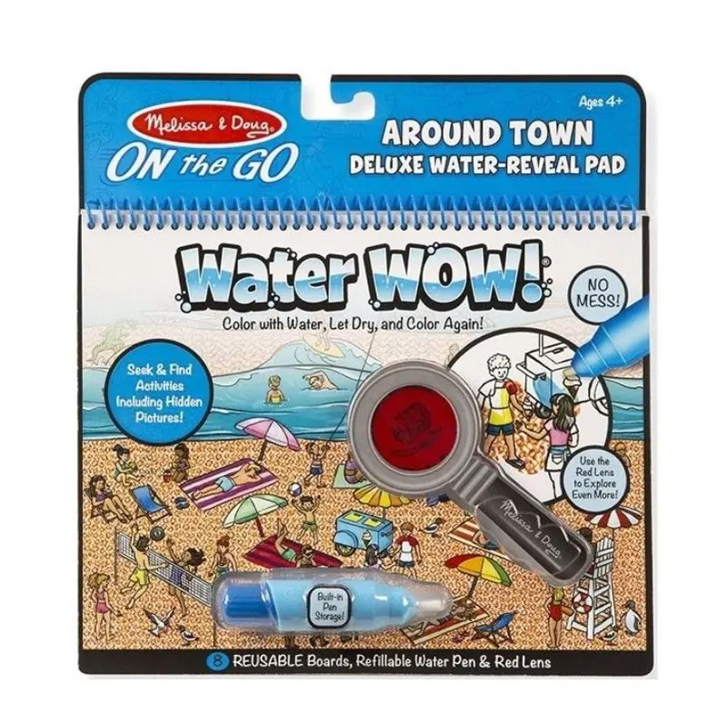 Water Wow! Around Town Deluxe Reveal Coloring Pad – No-Mess Water Painting Activity 1