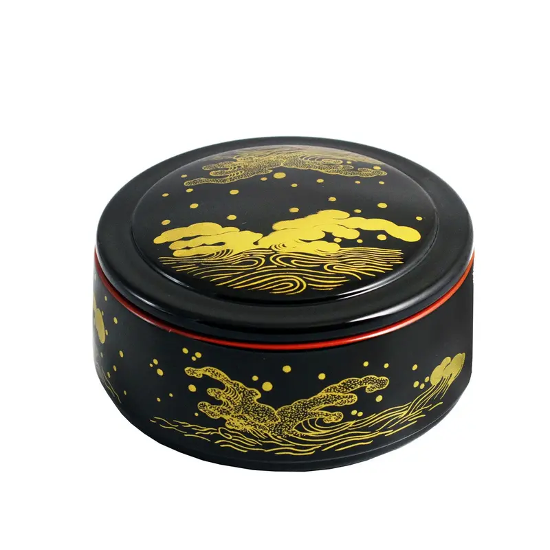 Wave-Design Chirashi Sushi Box – 6.57" Diameter Bento-Style Container 1