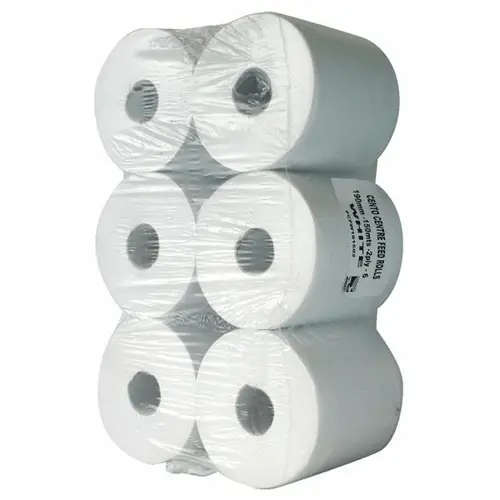 White Centre-Feed Toilet Paper Roll – 2-Ply, 150 Metres 1