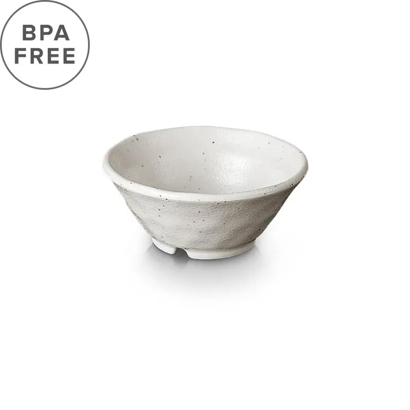 White Grainy Melamine Kobachi Bowl – 5.4 Oz, 4.1" Diameter 1