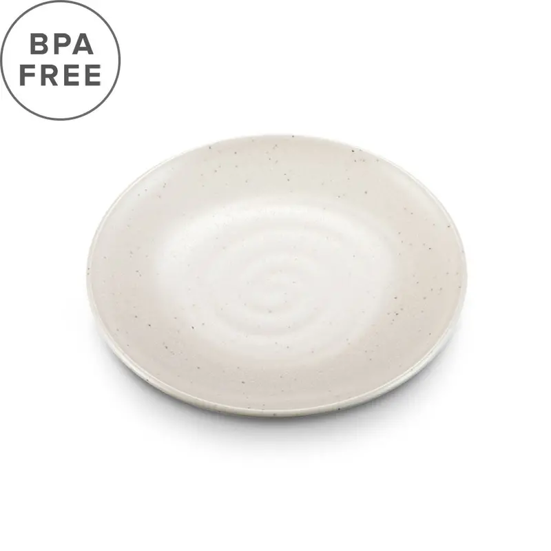 White Grainy Melamine Salad Plate – 7.1" Diameter 1