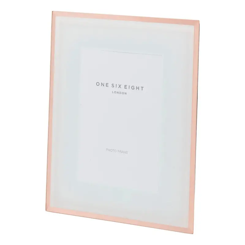 White & Rose Gold Glass Photo Frame – 15X10Cm, One Six Eight London 1