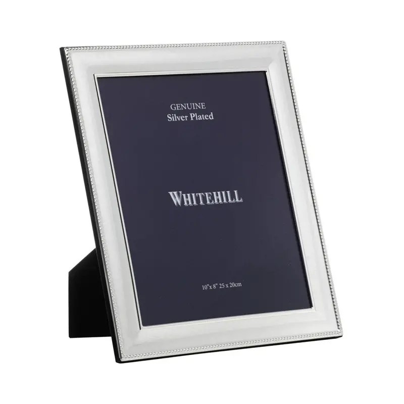 Whitehill Beaded Velvet-Back Silver Plate Frame – 25Cm × 20Cm 1