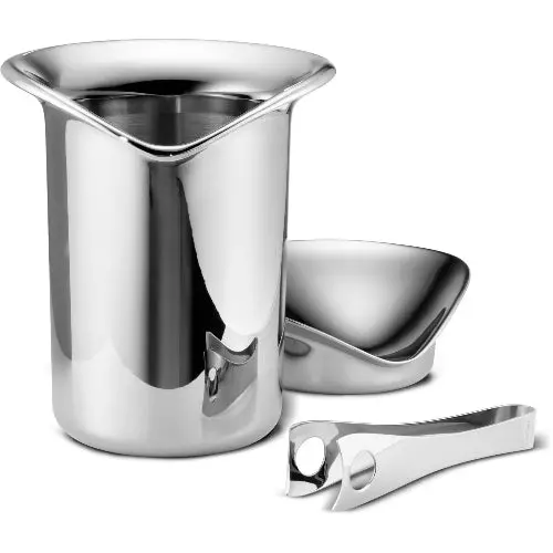 Wine & Bar Ice Bucket With Tongs – Stainless Steel Chilling Set 1