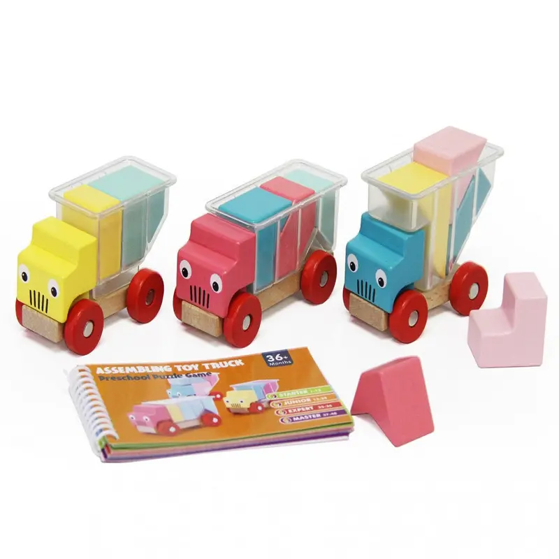 Wooden Construction Truck Building Blocks 1