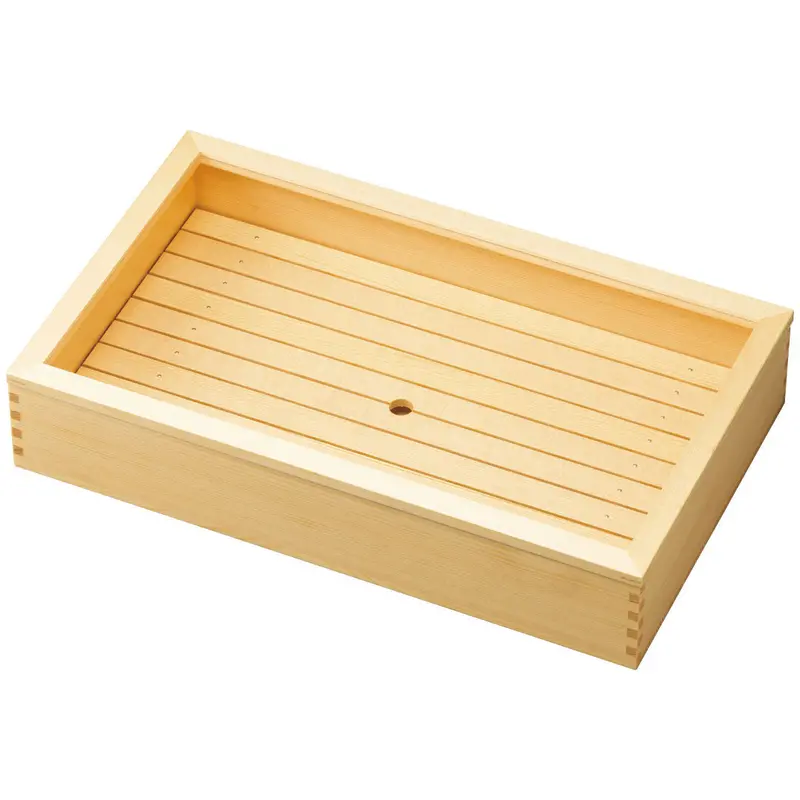 Wooden Sushi Neta Display Box – 19.7" X 11.8" With Clear Acrylic Lid 1