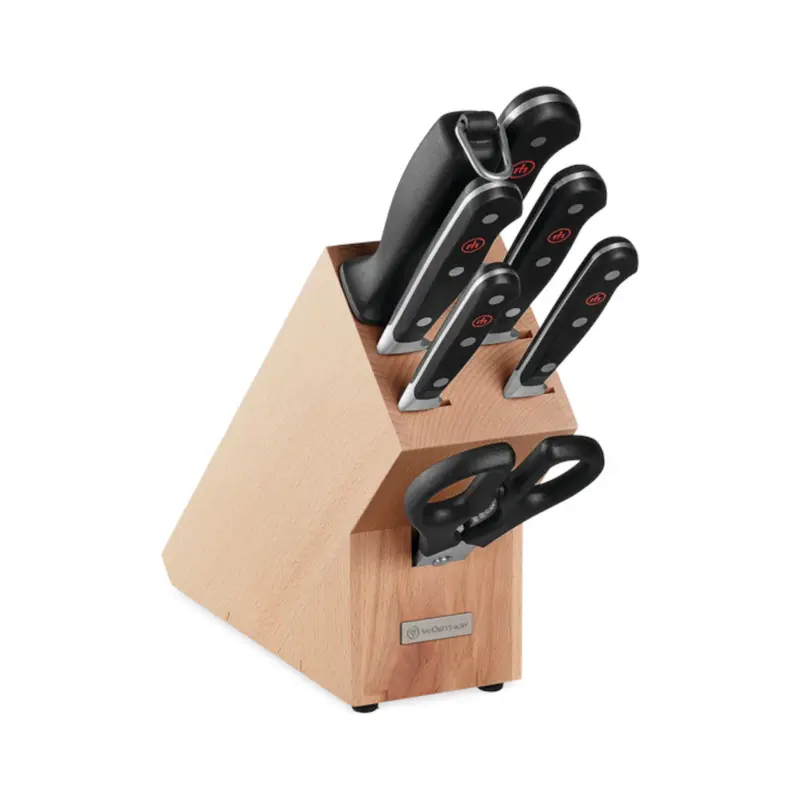 Wüsthof Classic 8-Piece Knife Block Set – German Forged Stainless Steel Cutlery 1
