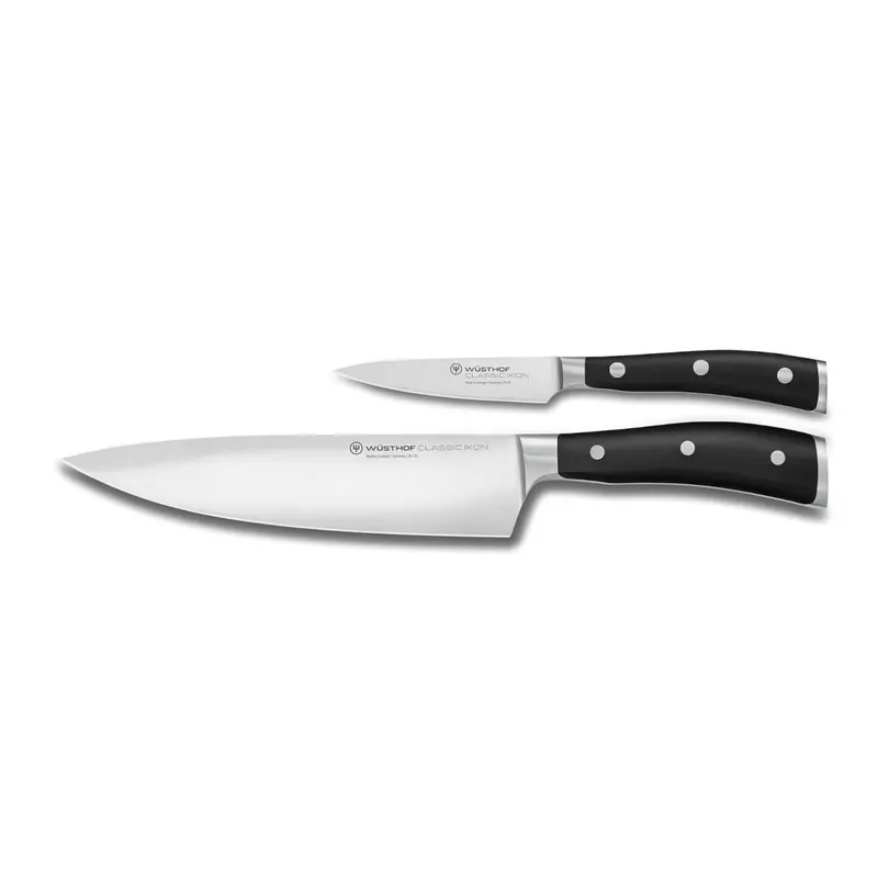 Wüsthof Classic Ikon Black 2-Piece Chef Knife Set 1