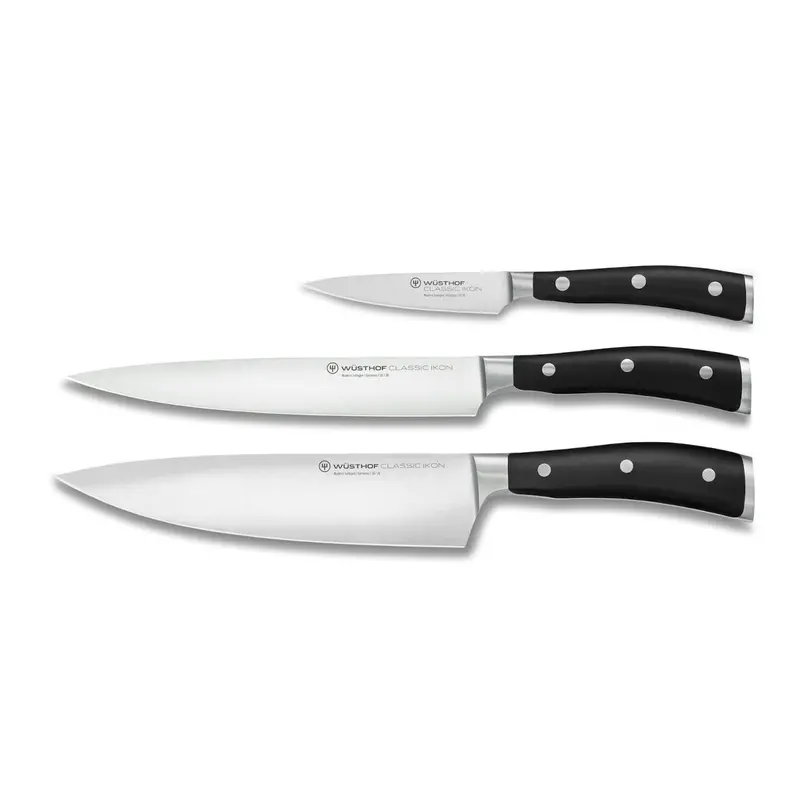 Wüsthof Classic Ikon Black Chef’S Knife Set – 3-Piece Premium Collection 1
