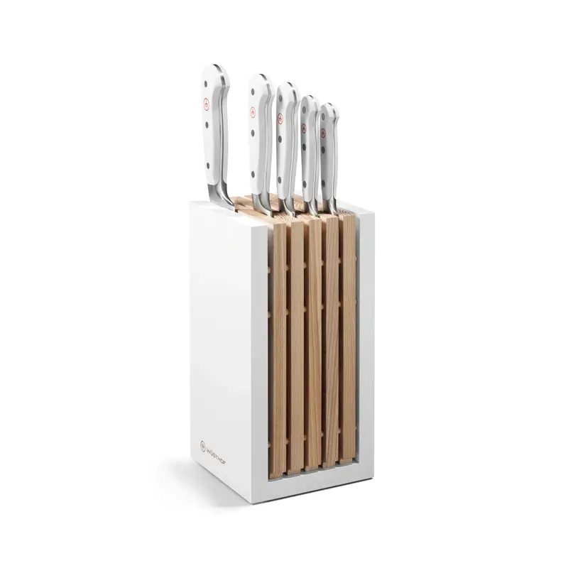 Wüsthof Classic White 6-Piece Knife Block Set With Serrated Bread Knife 1