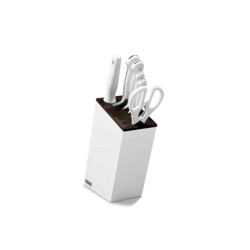 Wüsthof Classic White 7-Piece Knife Block Set – Includes Bread Knife 1