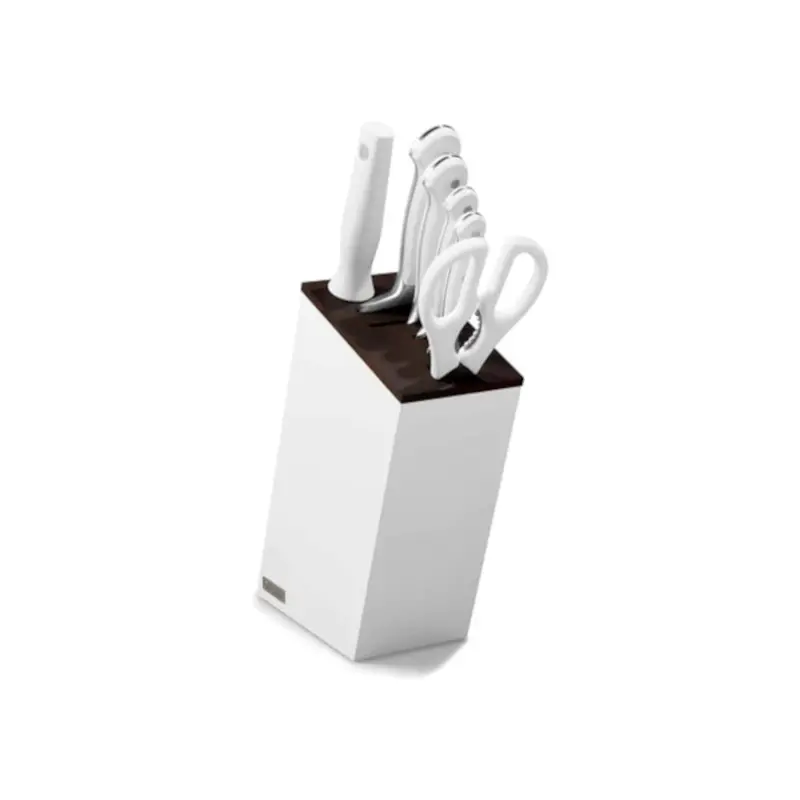 Wüsthof Classic White 7-Piece Knife Block Set With Santoku 1