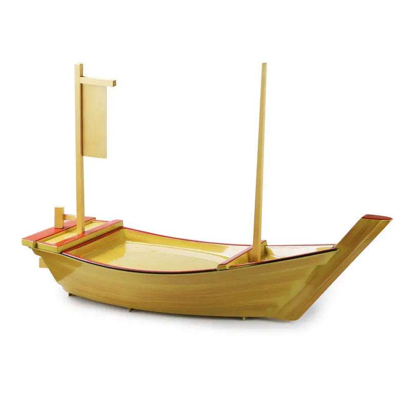 Yellow Sushi Treasure Boat Serving Tray – Decorative Japanese Presentation Vessel 1