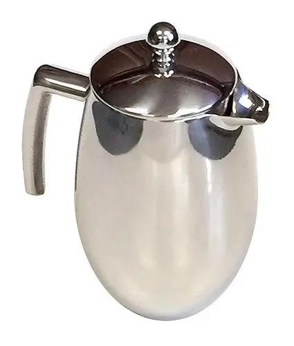 Zuccor Venice Double-Wall Stainless Steel French Press – 32 Oz, 9.25-Inch 1
